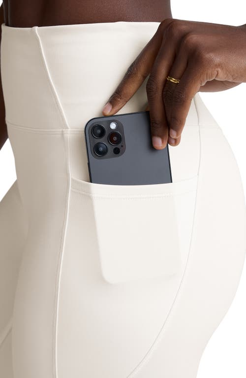 Beyond Yoga Allure Zip Pocket Leggings In White