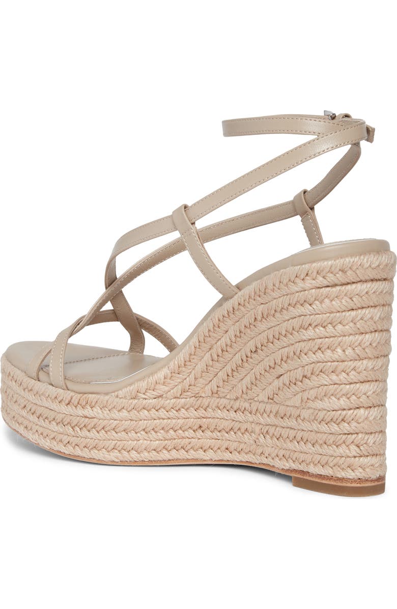 PAIGE Marlow Ankle Strap Espadrille Platform Wedge Sandal, Alternate, color, Light Tan