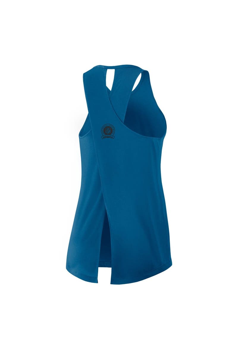 Women's Nike Navy Denver Broncos Glory Crisscross Performance Tank Top, Alternate, color, Turquoise