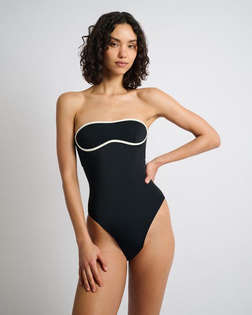 Onia Thea One Piece In Black/egret