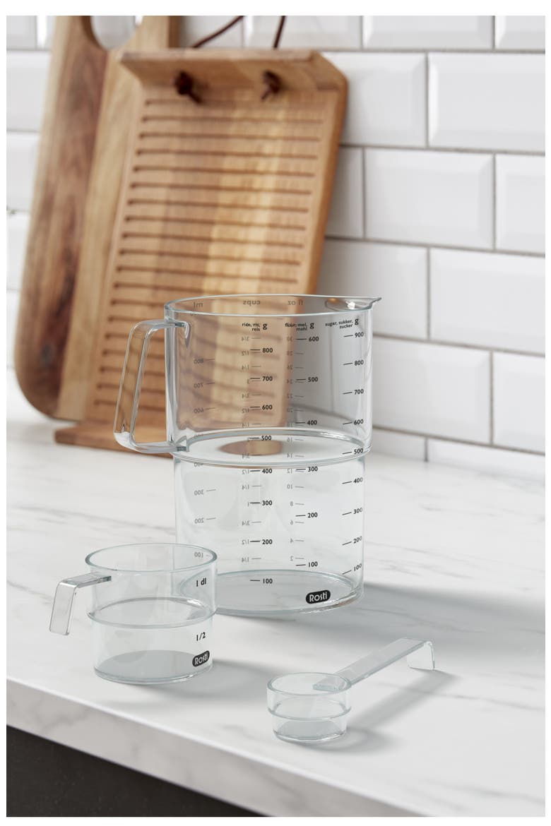 Mensura 3-Piece Measuring Set, Alternate, color, CLEAR