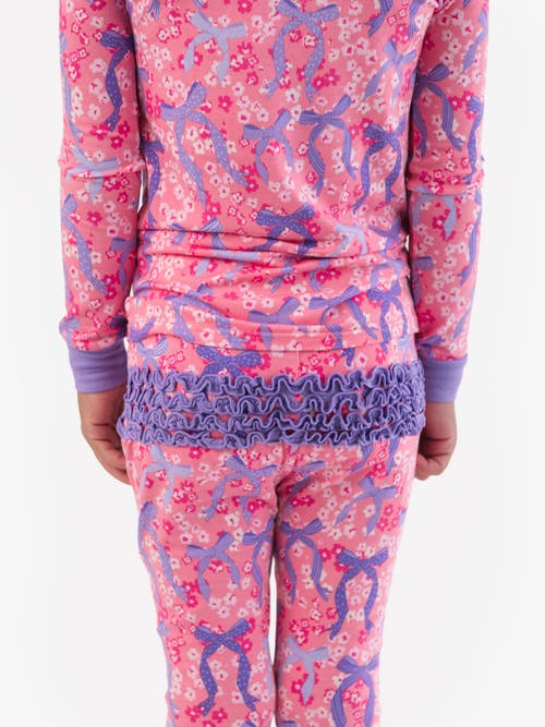 Rufflebutts Softsnooze Ruffle Long Sleeve Pajama Set, Signature Rear Ruffles In Multi