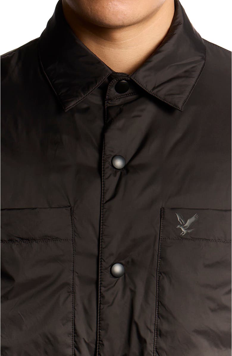 Lyle & Scott Long Sleeve Collared Insulated Overshirt, Alternate, color, Jet Black