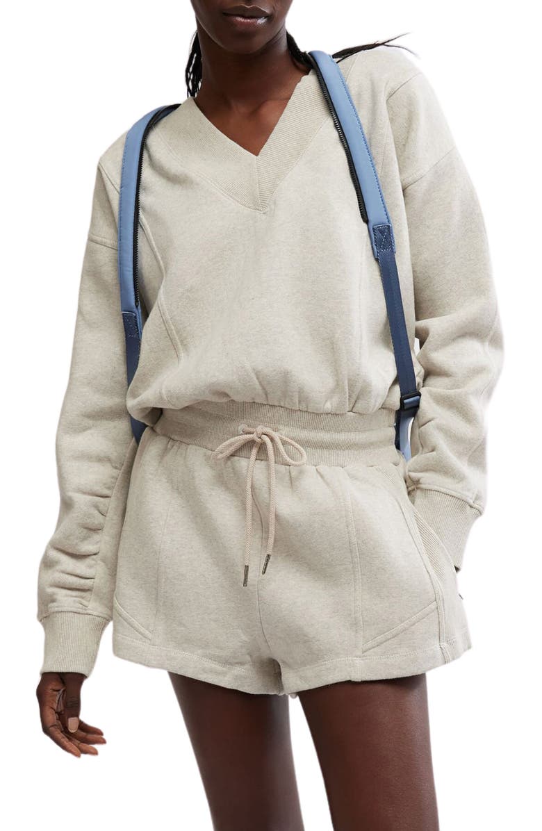 Free People FP Movement Intercept Romper, Main, color, Heather Grey