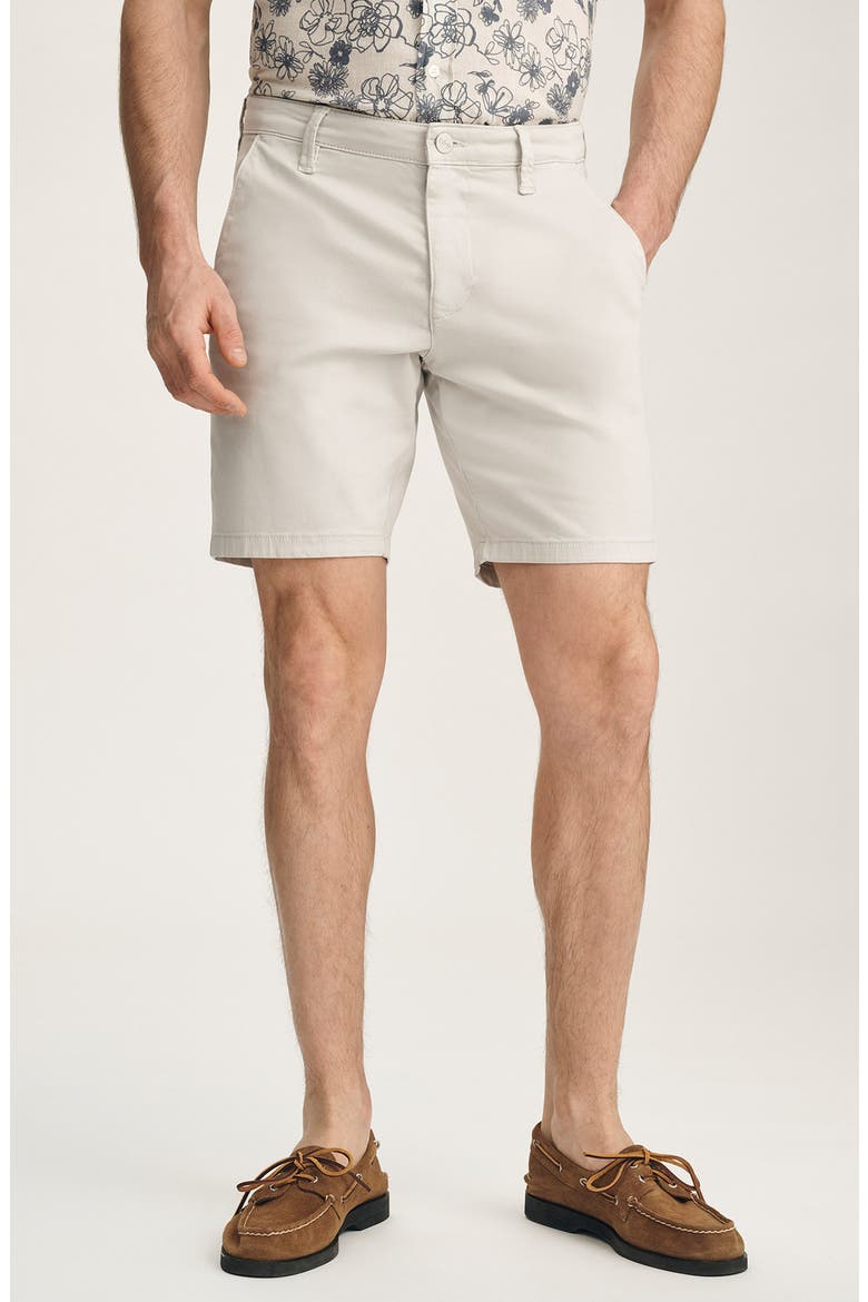Arizona Slim Fit Flat Front Chino Shorts, Main, color, GLACIER TWILL