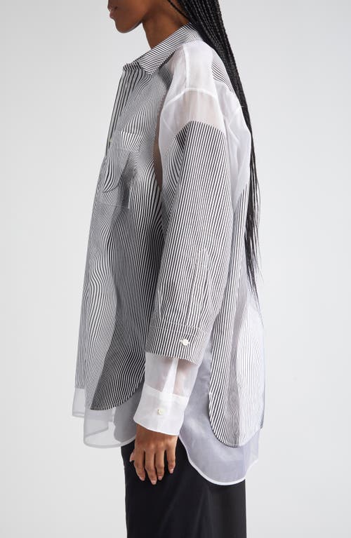 Jean Paul Gaultier The Petit Grand Pinstripe Body Morphing Button-up Shirt