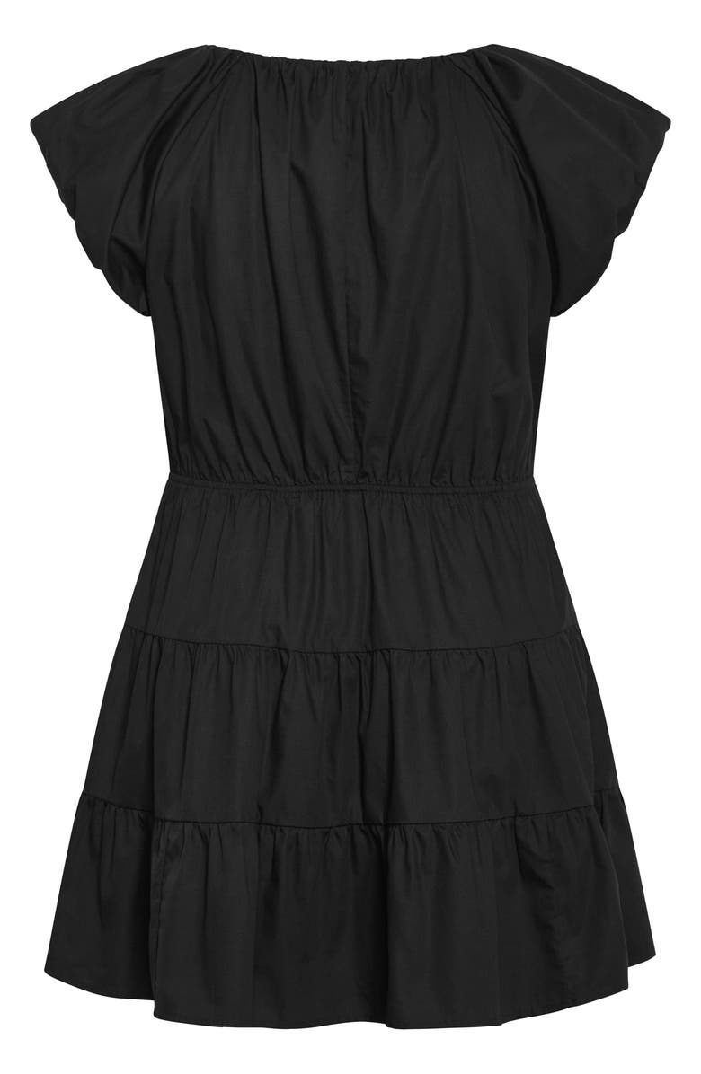 City Chic Alina Fit & Flare Minidress, Alternate, color, Black