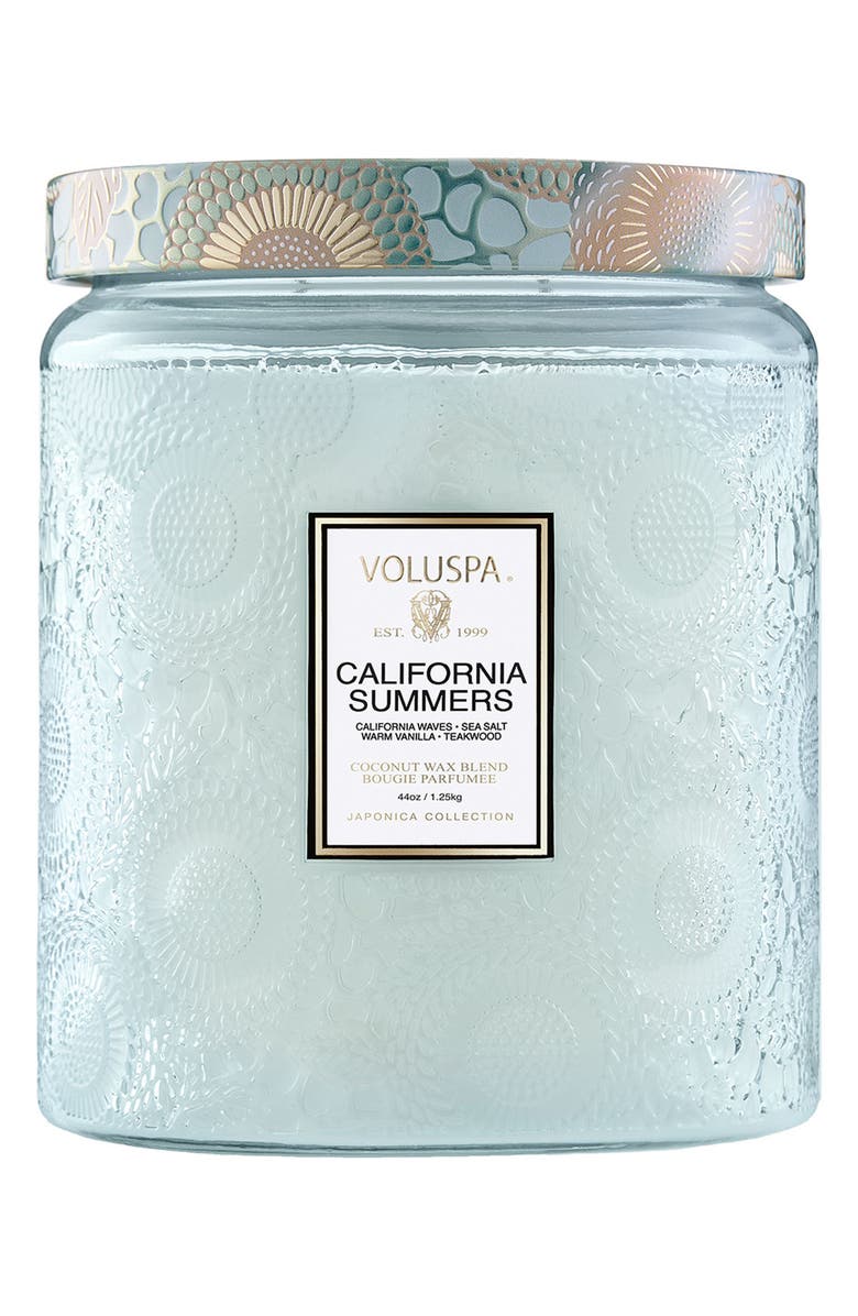 Voluspa California Summers Luxe Jar Candle, Main, color, Light Blue
