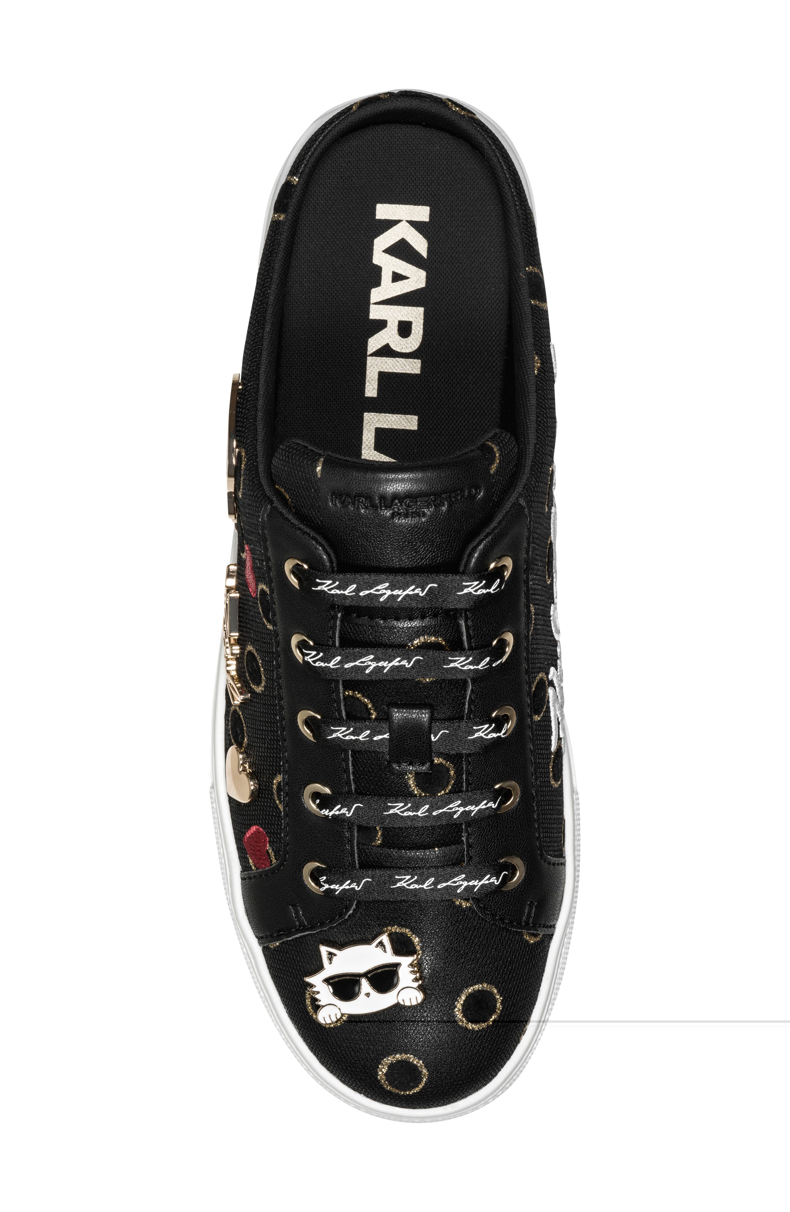 Cambria Sneaker Mule, Alternate, color, BLACK/ GOLD