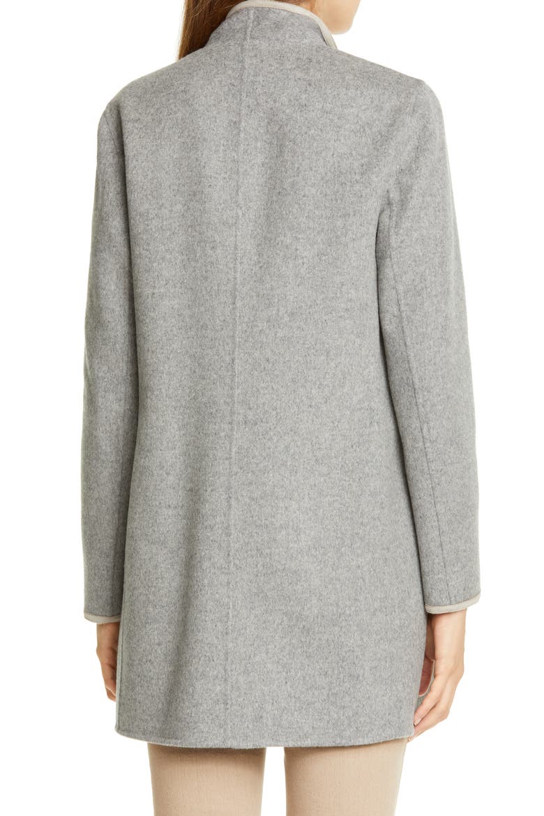 Valasca Reversible Wool & Cashmere Jacket, Alternate, color, NICKEL MELANGE/ CAMEL