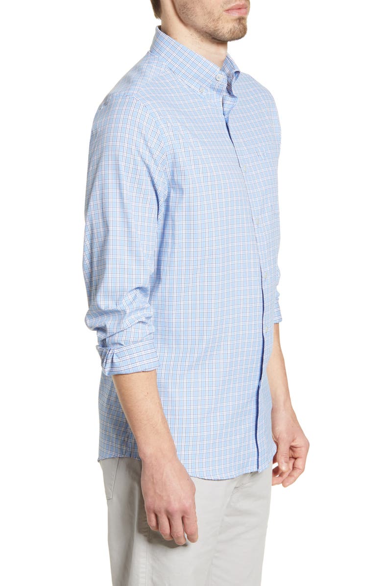 Southern Tide Intercoastal Brrr Yawl Check Button-Down Performance Shirt, Alternate, color, 