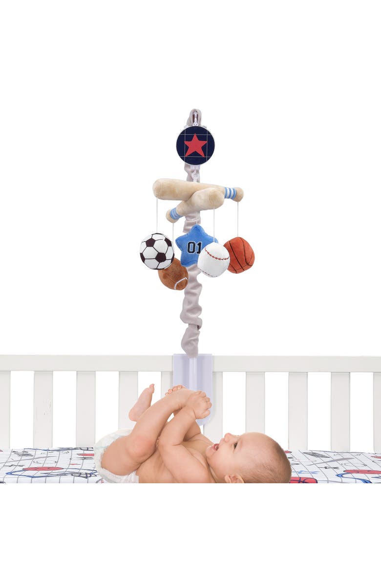 Lambs & Ivy Baby Sports Musical Baby Crib Mobile Soother Toy, Alternate, color, Multicolor