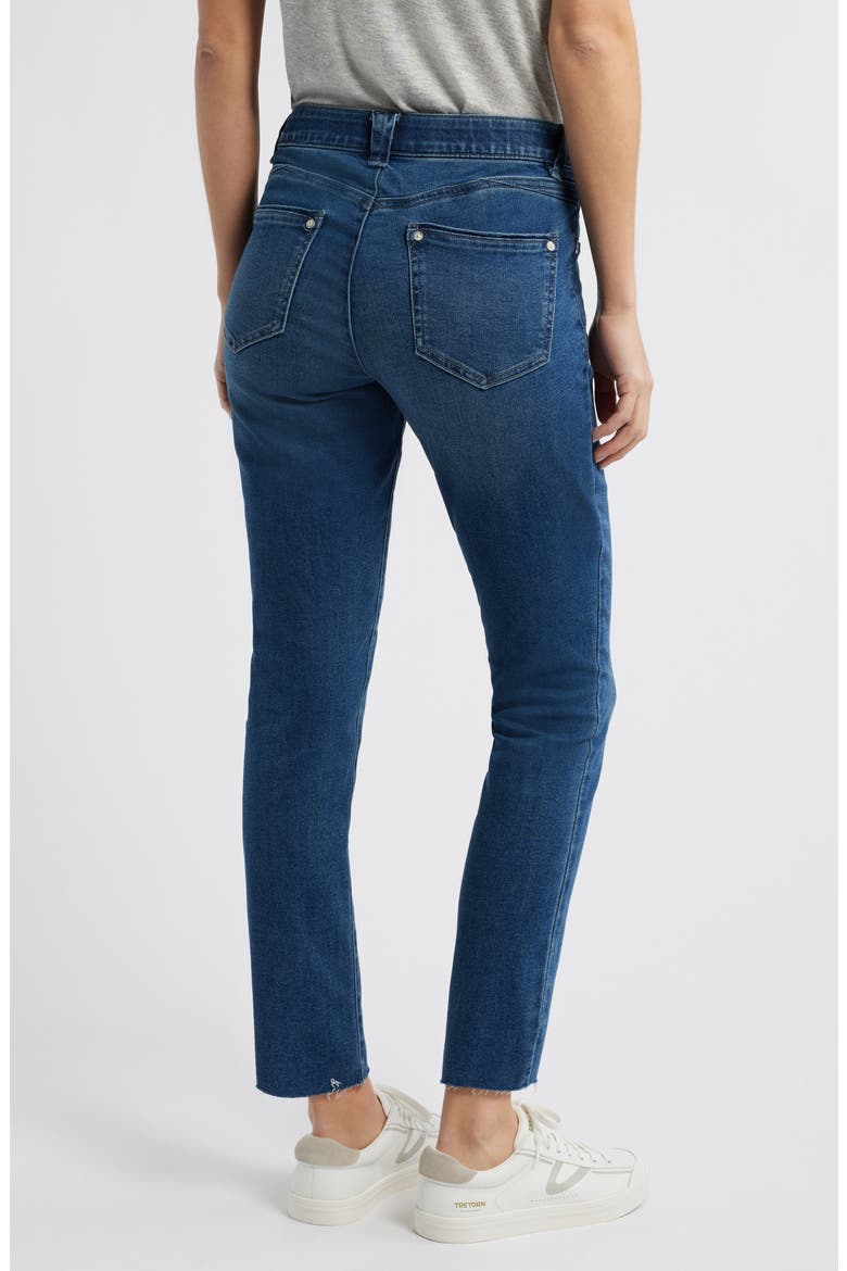 'Ab'Solution Raw Hem Ankle Skinny Jeans, Alternate, color, BL-BLUE