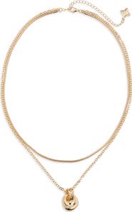 Panacea Layered Doorknocker Pendant Necklace