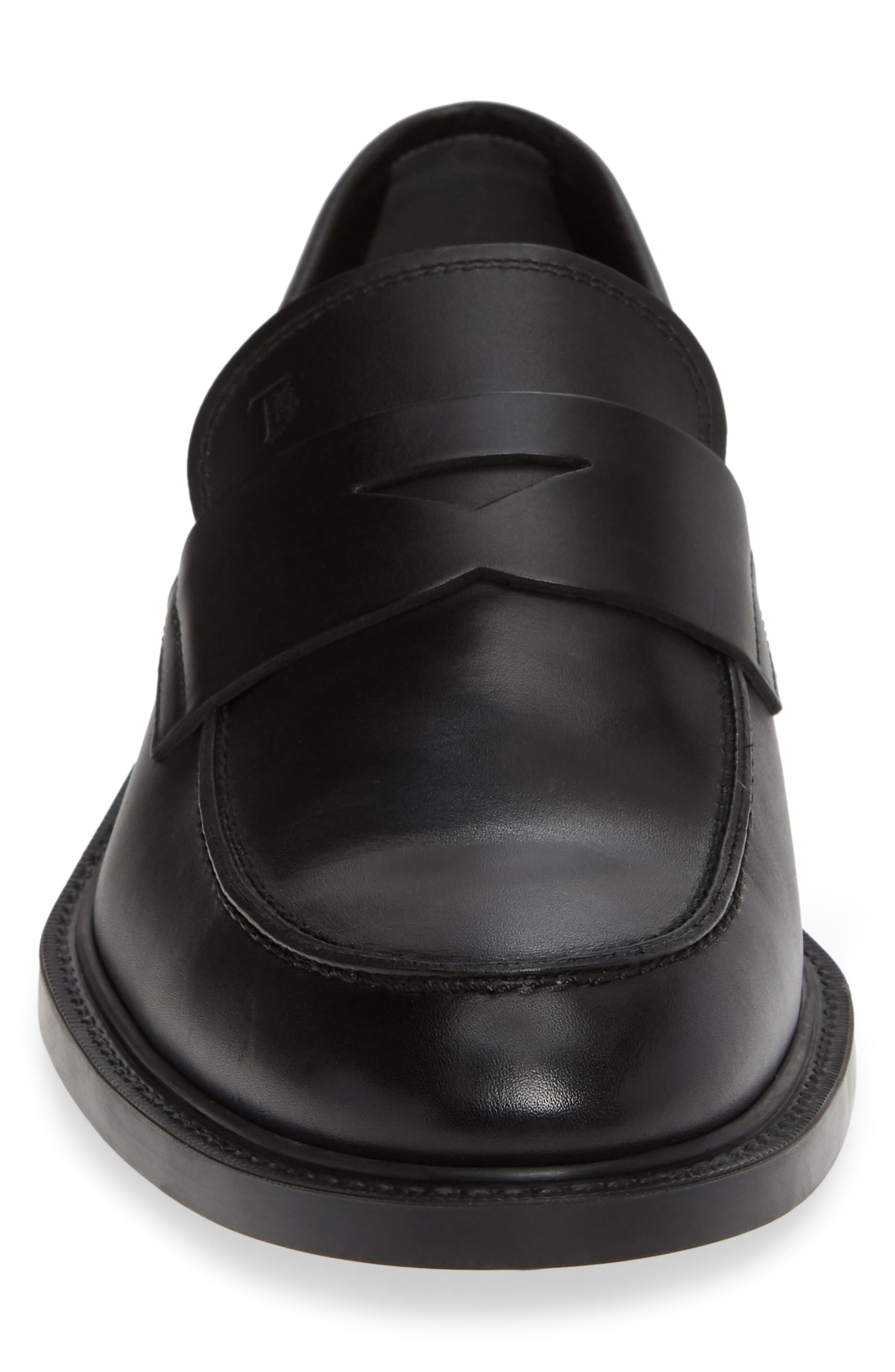 Mocassino Water Repellent Penny Loafer, Alternate, color, BLACK/ BLACK