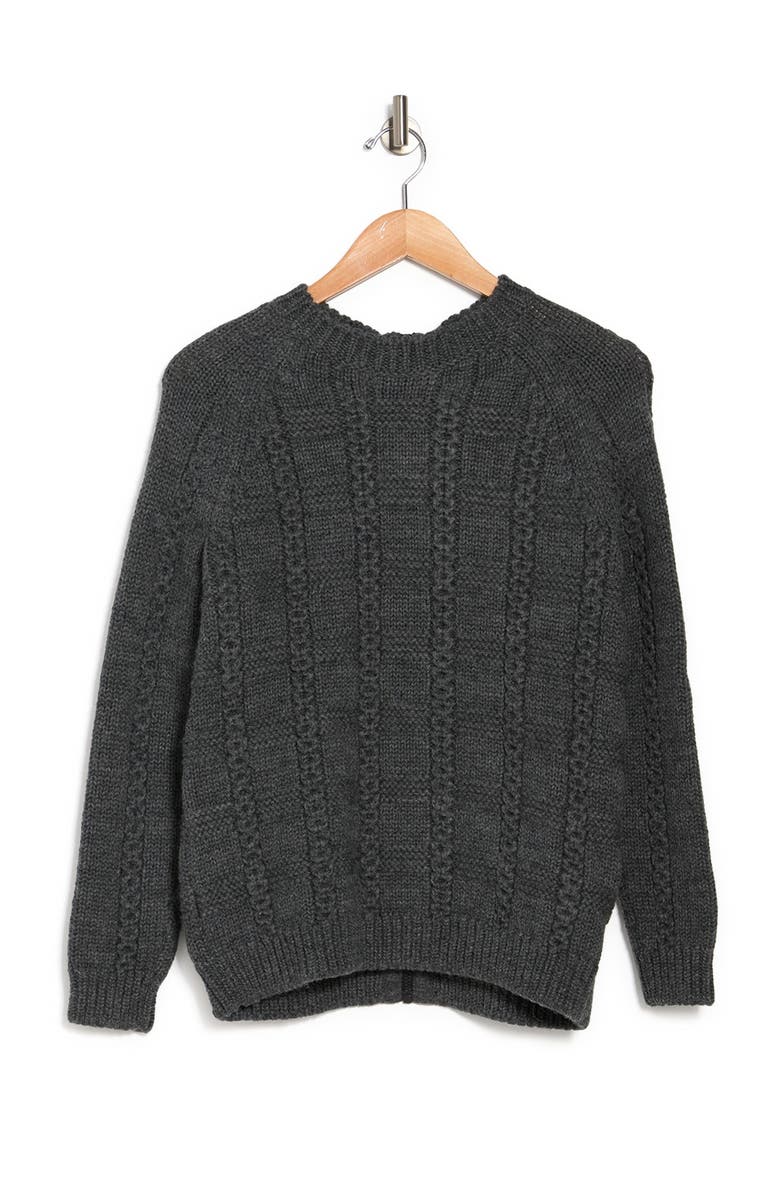 RED Valentino Cable Knit Wool Sweater, Alternate, color,