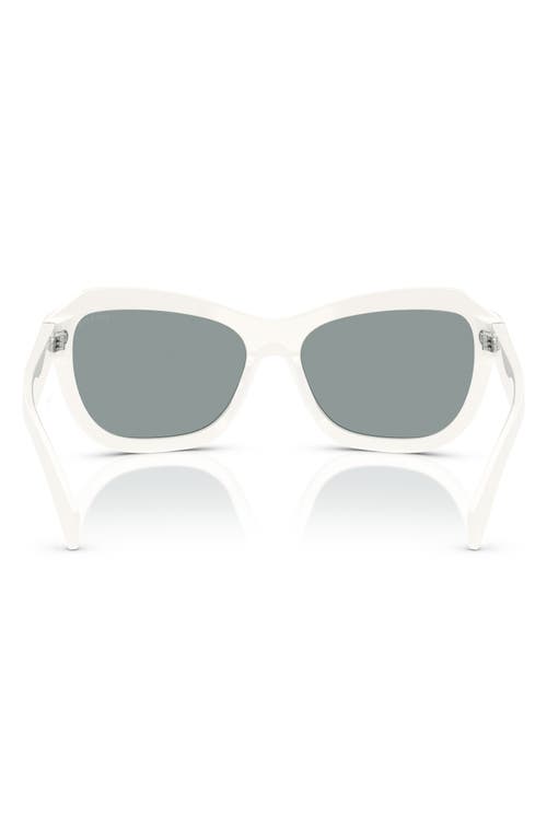 Prada 63mm Oversize Butterfly Sunglasses In Bone