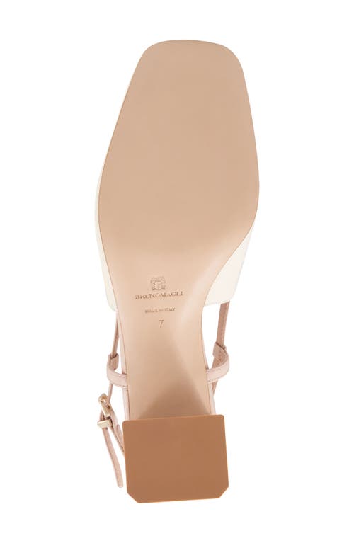 Bruno Magli Tasa Square Toe Slingback Pump In Cognac/tan Patent