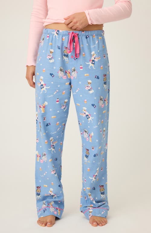 Pj Salvage Flannel Pajama Pants In Blue