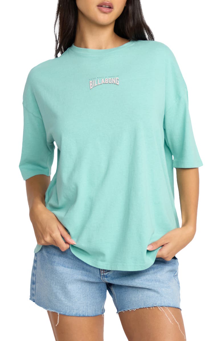Billabong Reach for Sunshine Oversize Graphic T-Shirt, Main, color, Misty Blue