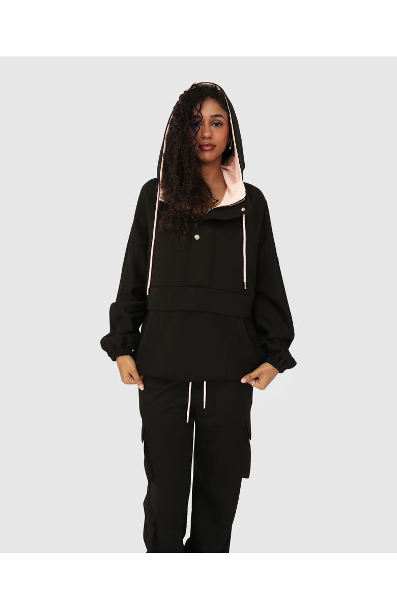 Belle & Bloom Best Of Me Panelled Hoodie, Alternate, color, Black