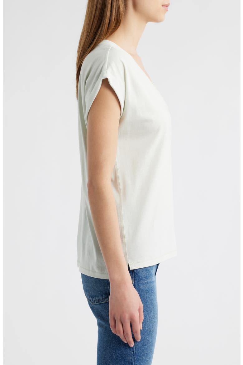 Easy Cotton V-Neck T-Shirt, Alternate, color, SOFT MINT