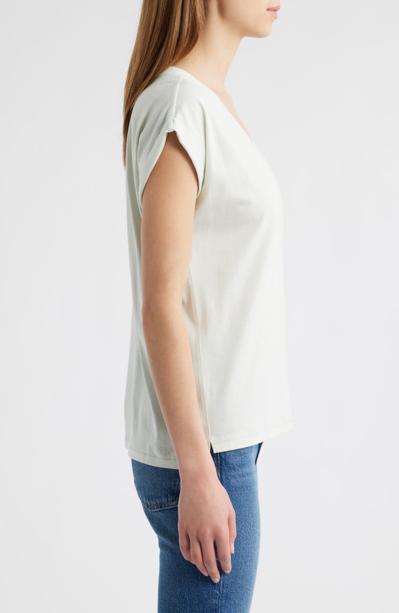 FRAME Easy Cotton V-Neck T-Shirt, Alternate, color, Soft Mint