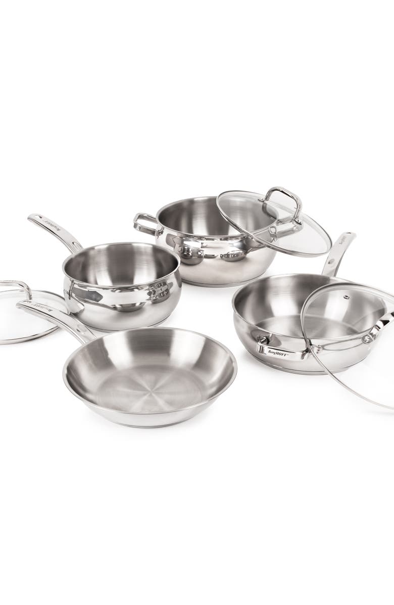 BergHOFF 7 Piece Stainless Steel Belly Cookware Set, Alternate, color,