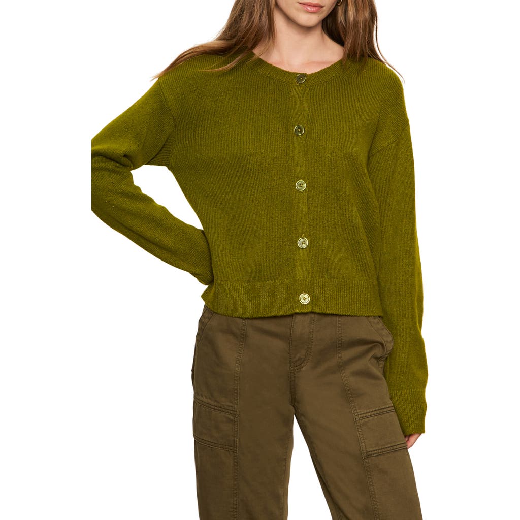 Sanctuary Must-have Crew-neck Cardigan Sweater In Green