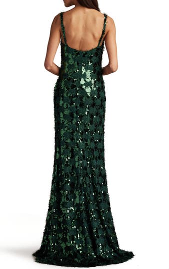 Sequin & Fringe Gown