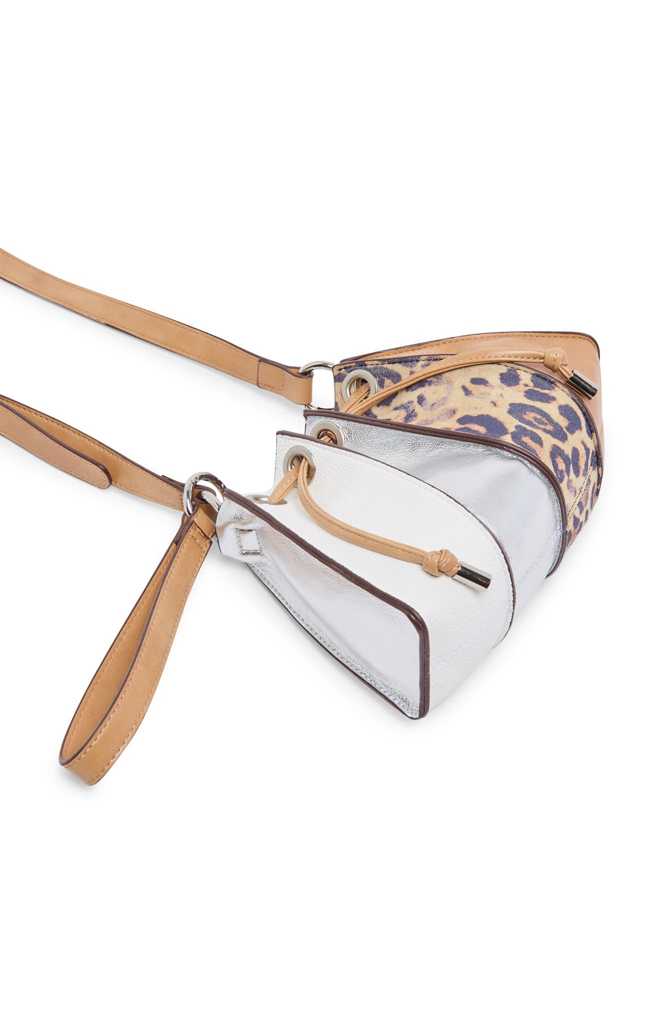 Dolce Vita Tonette Faux Leather Crossbody Bag, Alternate, color, Naturl/Leo