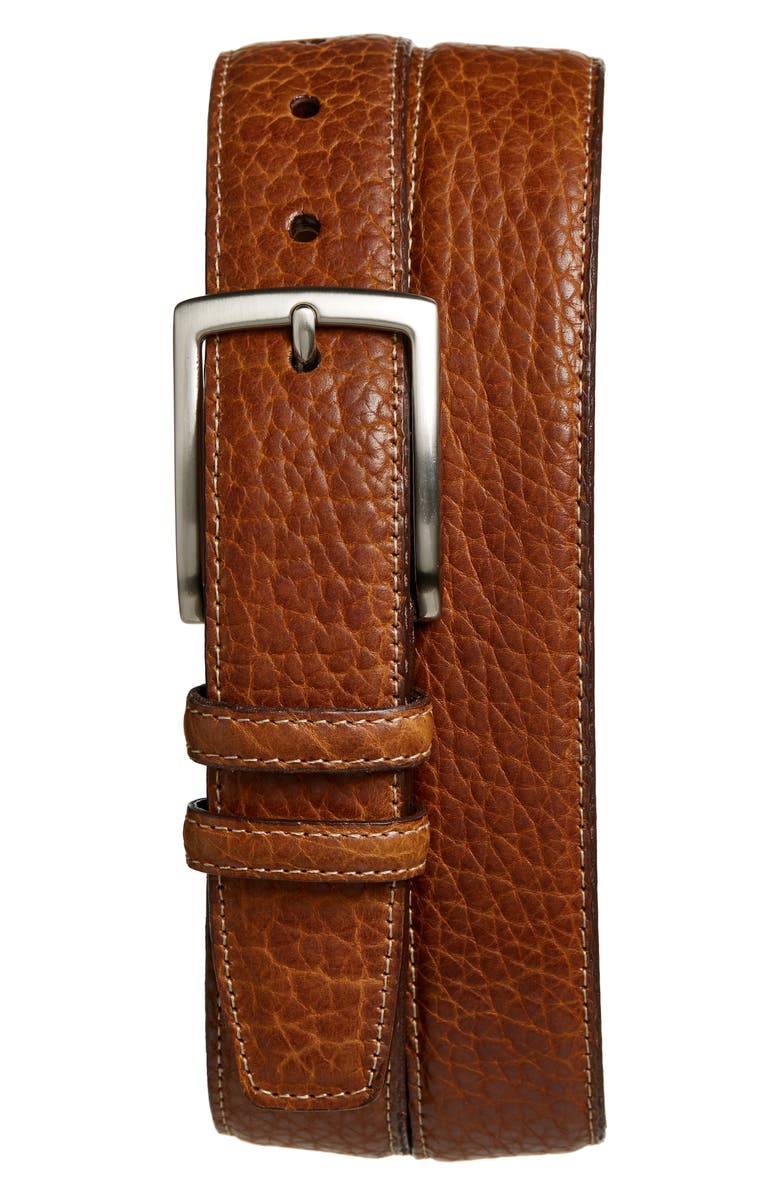Torino Leather Belt, Main, color, Saddle