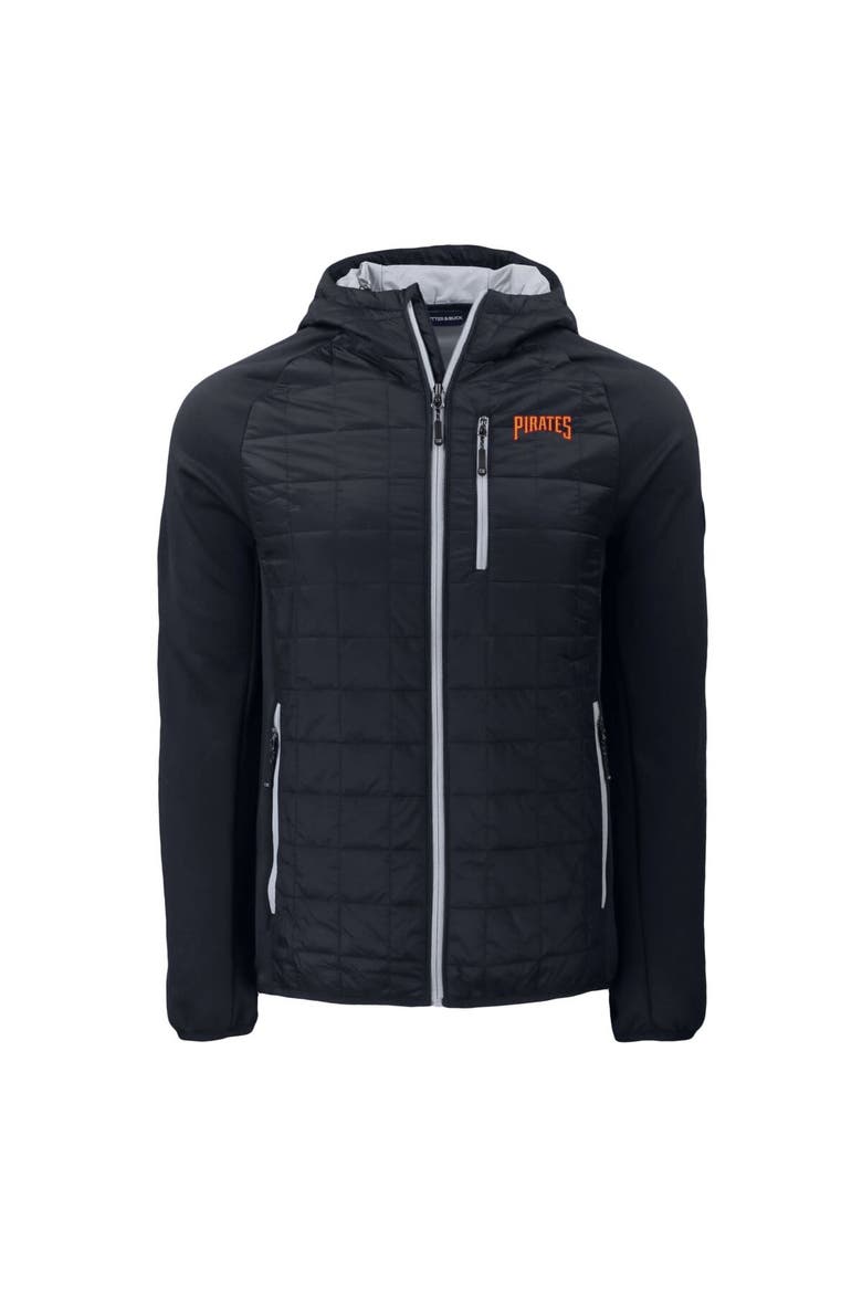 Men's Cutter & Buck  Black Pittsburgh Pirates Cooperstown Collection Rainier Primaloft Eco Full-Zip Hybrid Jacket, Alternate, color, Black