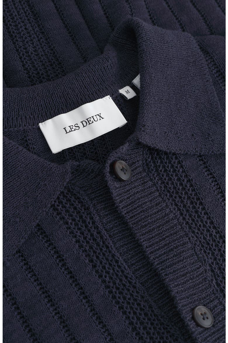 Floyd Knit Short Sleeve Button-Up Shirt, Alternate, color, DARK NAVY