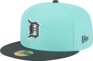 New Era Men's New Era Turquoise/Charcoal Detroit Tigers Two-Tone Color Pack 59FIFTY Fitted Hat