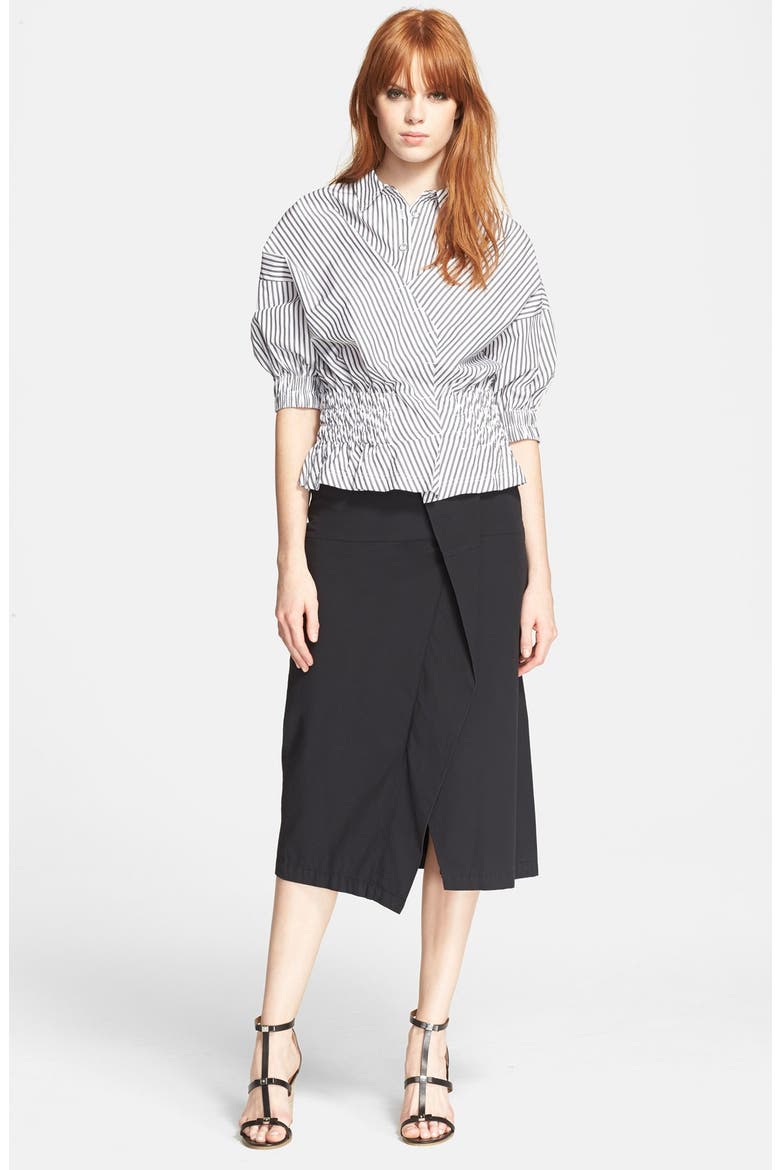 Stripe Crossover Top, Alternate, color, GUNMETAL MULTI