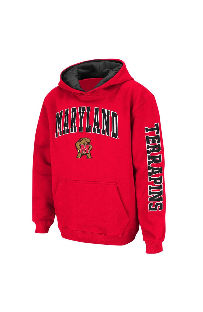 COLOSSEUM Youth Colosseum Red Maryland Terrapins 2-Hit Team Pullover Hoodie, Alternate, color, 