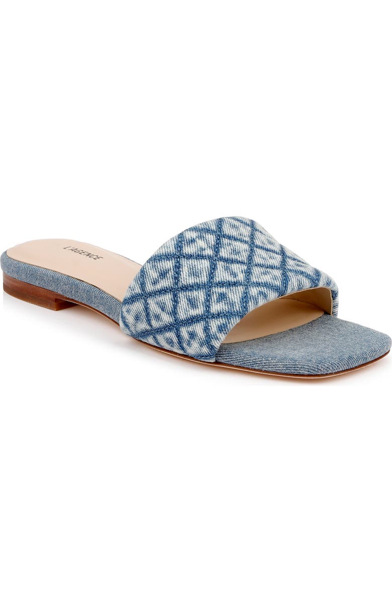 L'AGENCE Aloise Slide Sandal, Main, color, Light Denim