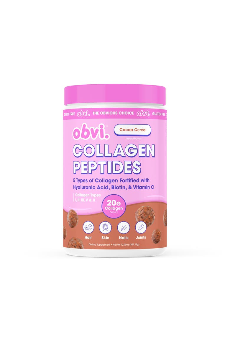 Multi-Collagen Peptide Blend - Nail, Skin & Hair Support  Cocoa Cereal, Main, color, None