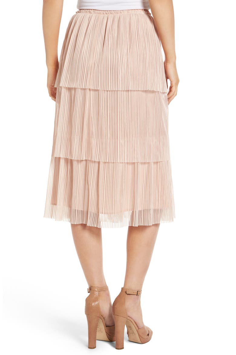 Plissé Pleated Skirt, Alternate, color, PINK NIGHT
