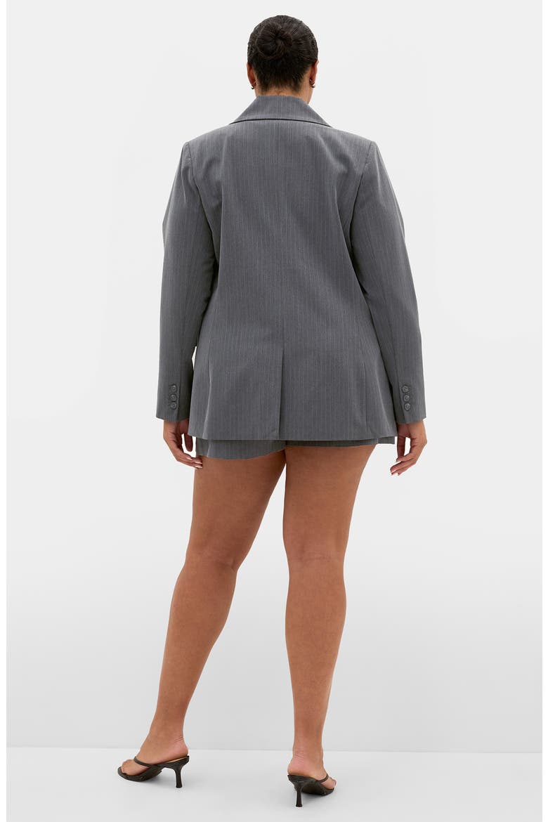 Cora Double Breasted Blazer, Alternate, color, GREY BLUE STR