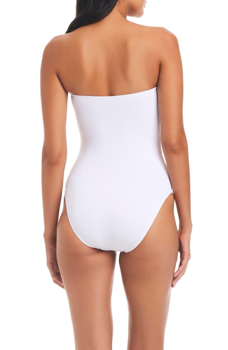 BLEU by Rod Beattie Kore Twist One-Piece Swimsuit, Alternate, color, White