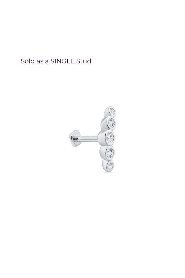 Rockstar Flat Back Stud, Main, color, White Gold