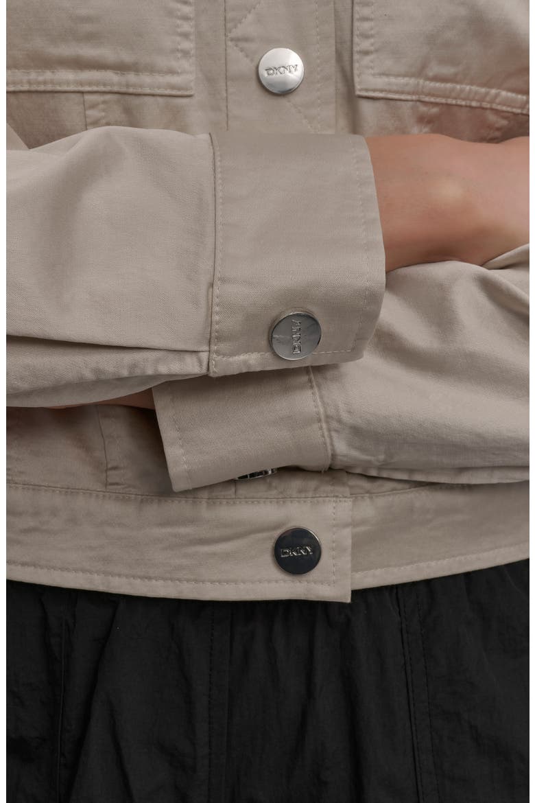 Crop Sateen Jacket, Alternate, color, LIGHT CITY KHAKI