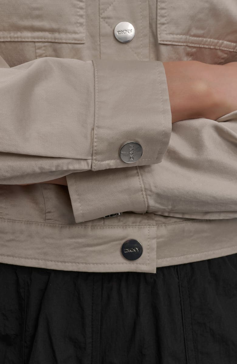 DKNY Crop Sateen Jacket, Alternate, color, 