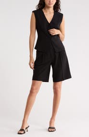 Leith Brooklyn Pleat Front Bermuda Shorts