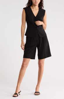 Leith Brooklyn Pleat Front Bermuda Shorts