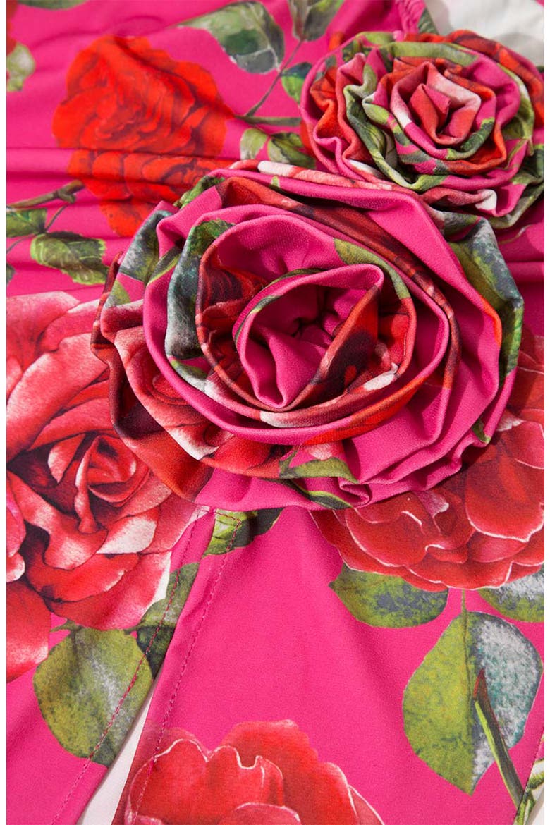 FLAME DRESS, Alternate, color, Printed Fuchsia