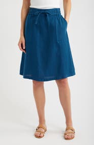 Seasalt Cornwall Pepper Moth Linen Skirt
