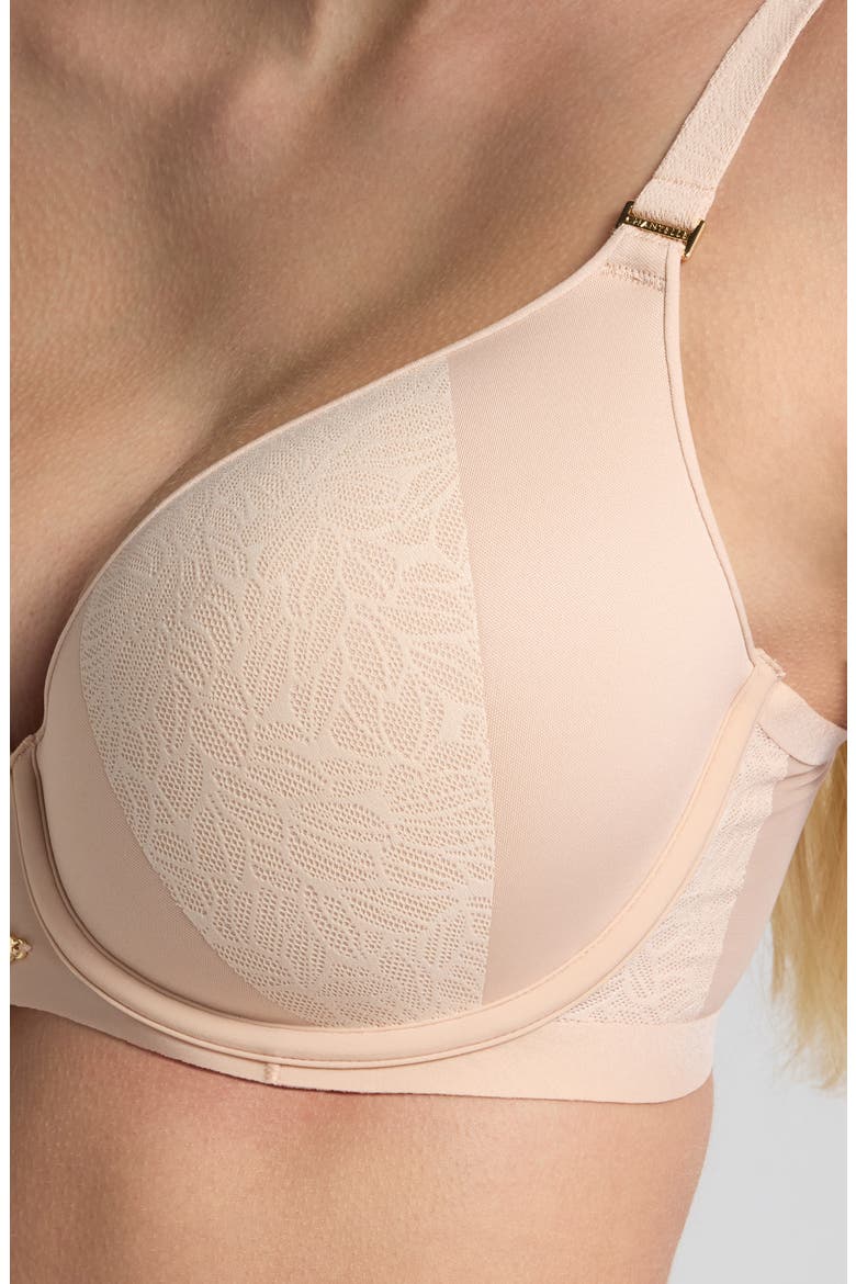 Pure Lace Lightweight Underwire T-Shirt Bra, Alternate, color, NUDE BLUSH